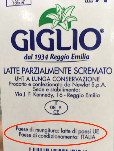 Giglio, Latte UHT Scremato