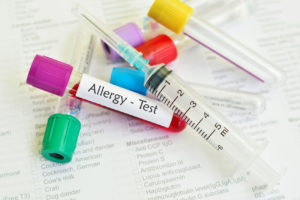 Blood sample for allergy testing