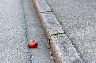 mela spreco pavimento terra