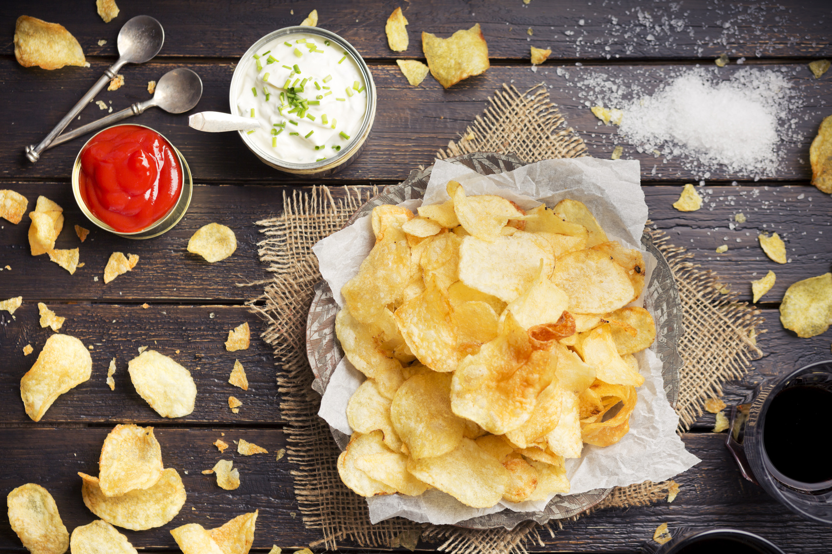 snack sale patatine fritte chips