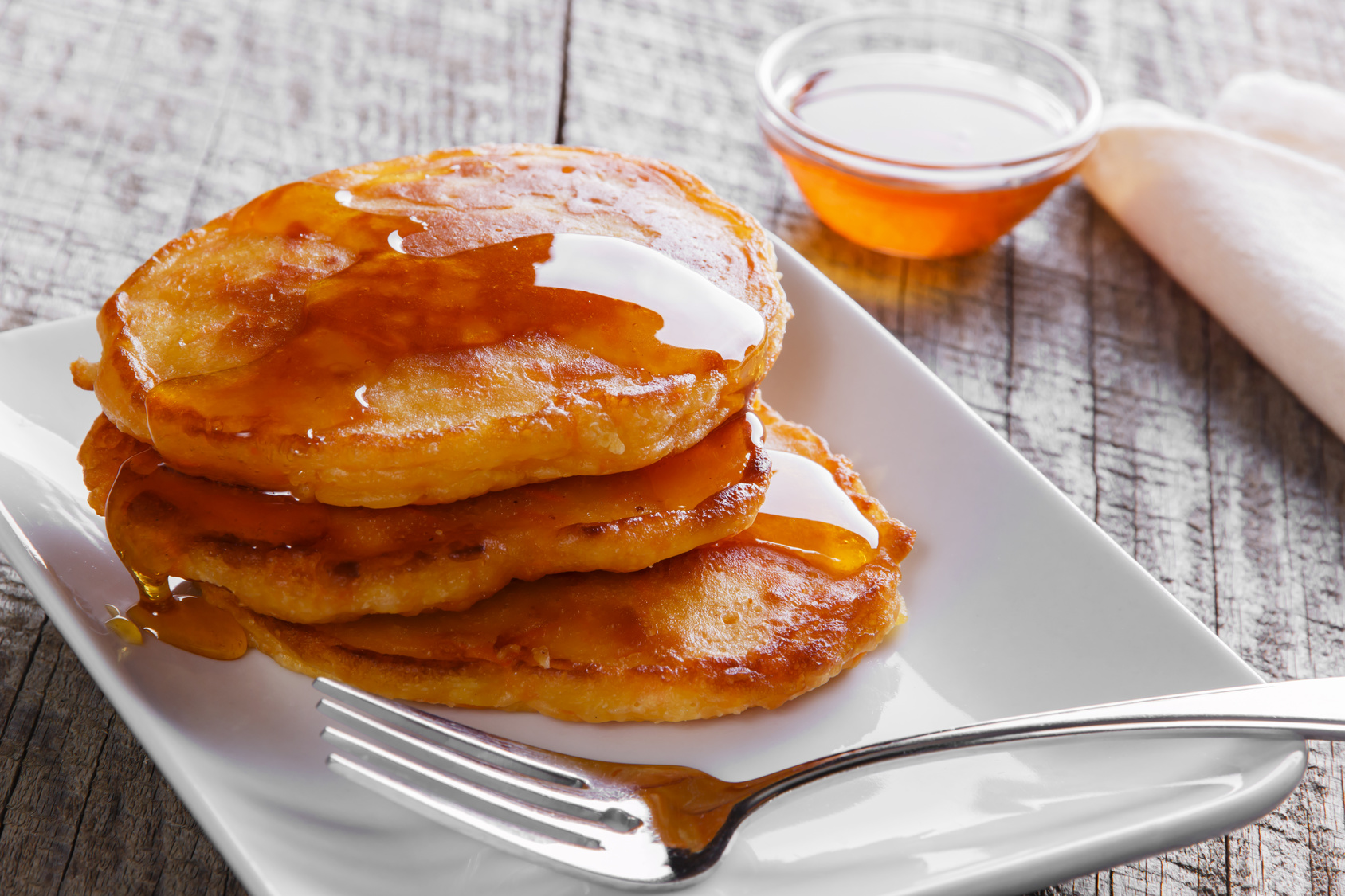 pancakes fritters carrot with maple syrup breakfast