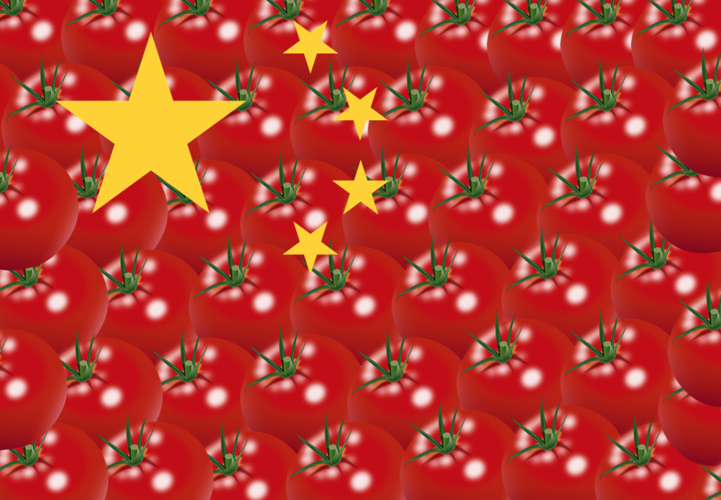 bandiera cinese pomodoro cina