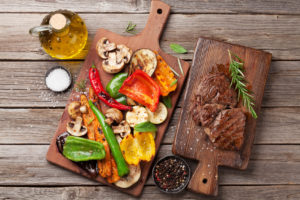 carne vs verdura grigliata
