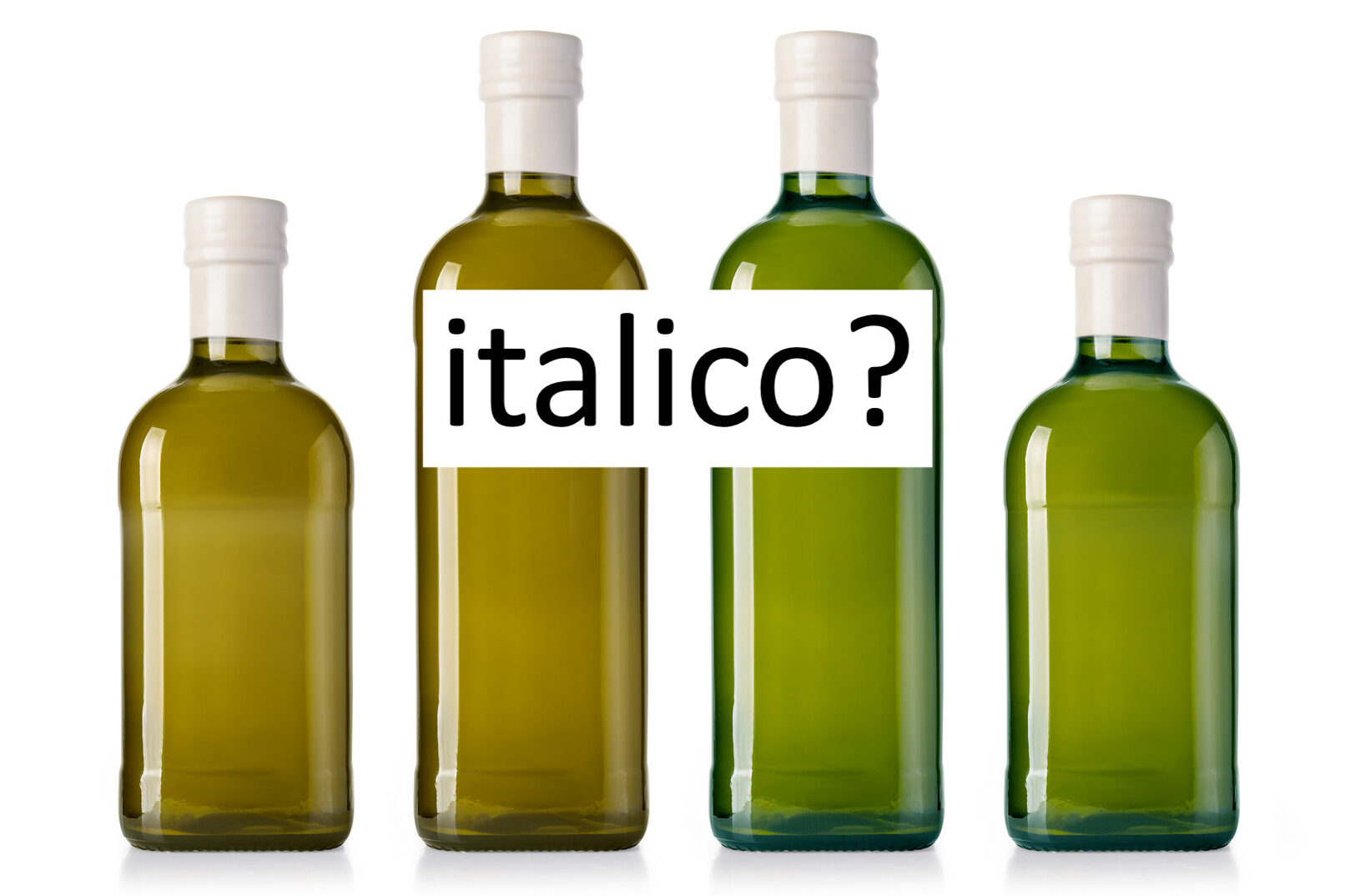 bottiglie olio di oliva extravergine vetro italico