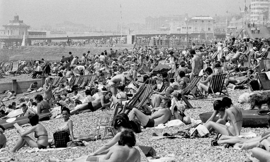 inglesi in spiaggia 1976