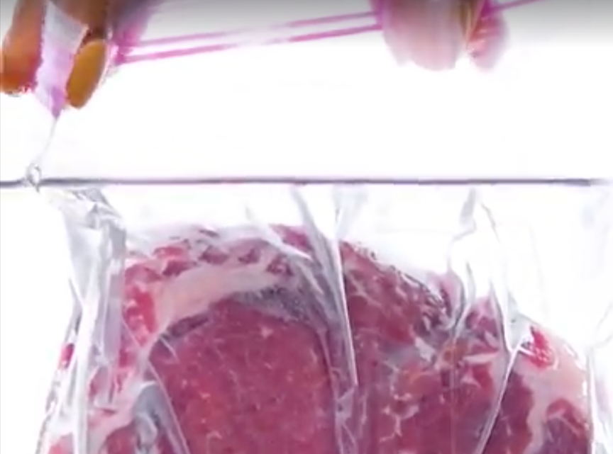 video conservazione carne sacchetto acqua