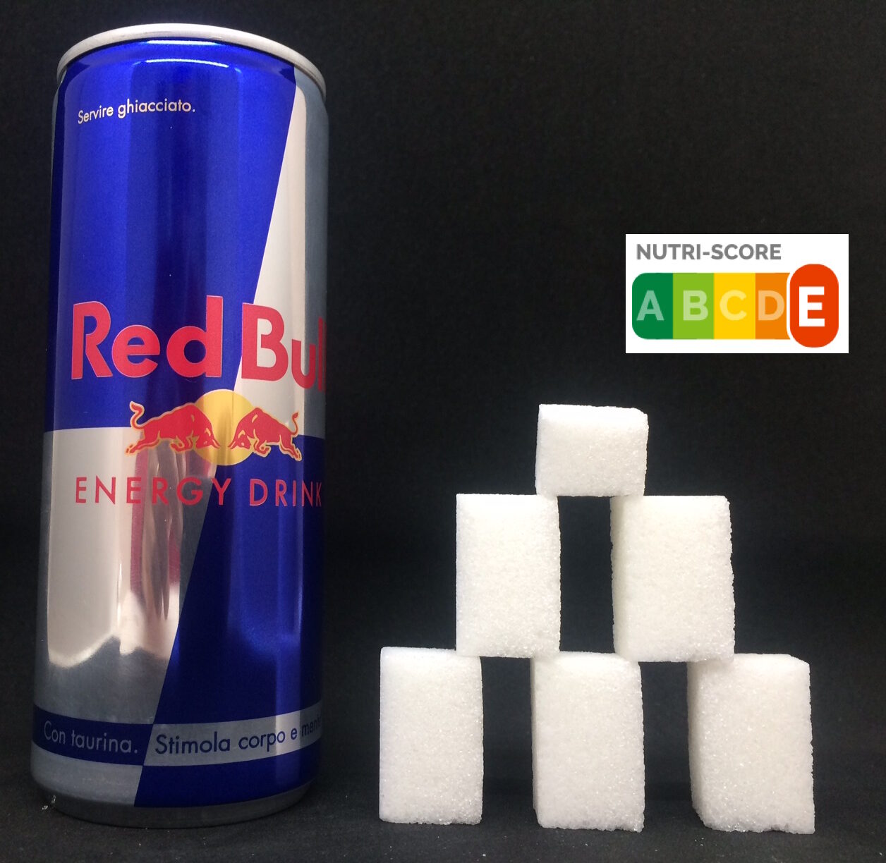 Red Bull zollette zucchero