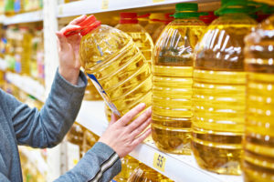 olio d'oliva plastica PET supermercato