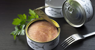 canned tuna parsley and fork