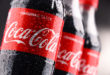 Bottles of carbonated soft drink Coca-Cola