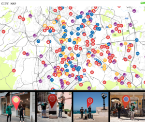 Green city map, ecomappa con foto dei volontari