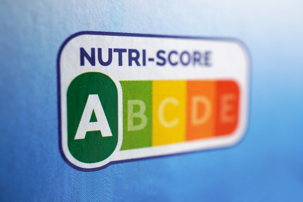 Etichetta nutri-score A su sfondo