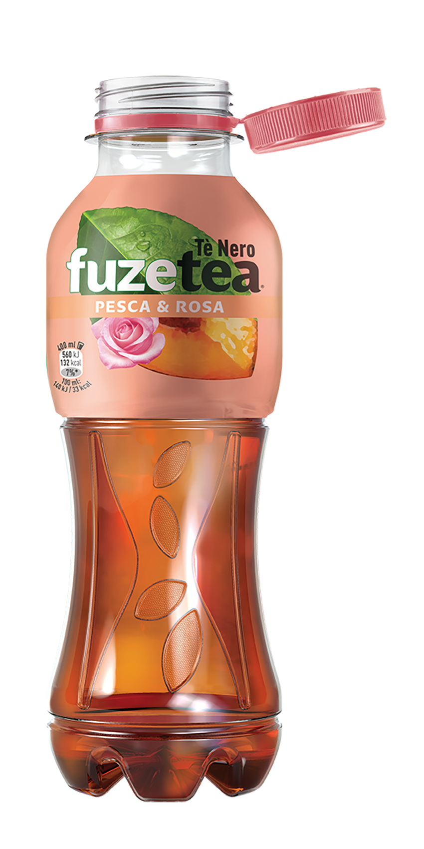 Coca-Cola, bottiglia di Fuzetea con tappo che resta attaccato alla bottiglia