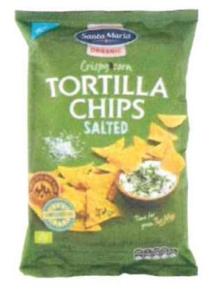 tortilaa chips salted bio santa maria