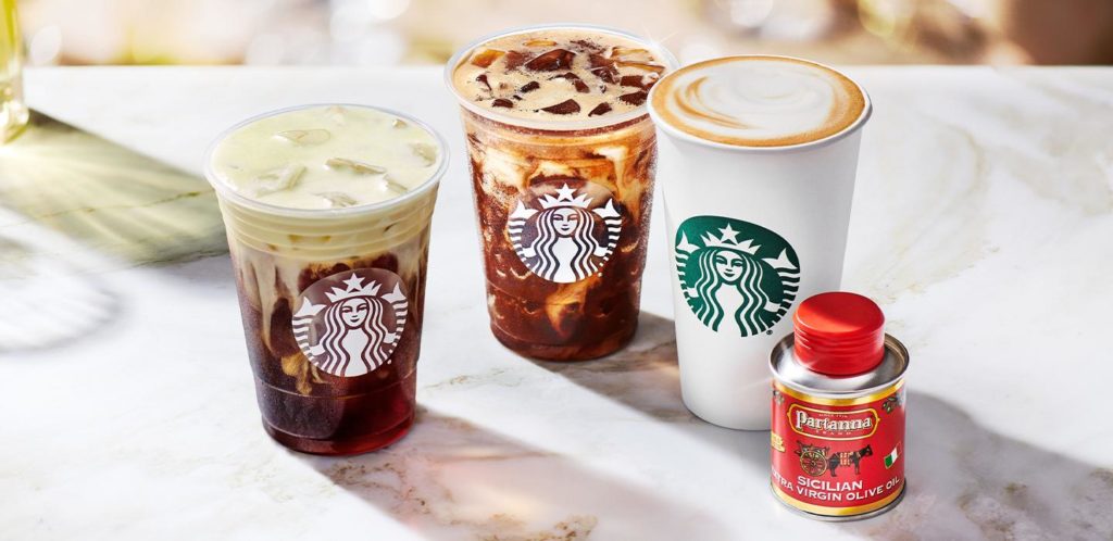 Oleato Starbucks prodotti con olio partanna