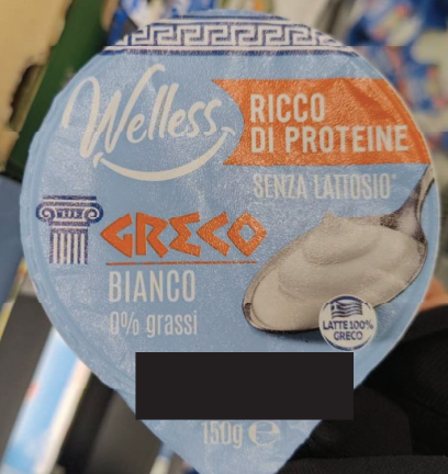 Yogurt greco magro senza lattosio Welless Penny Market