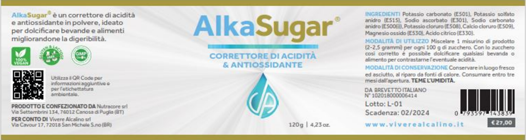 AlkaSugar Vivere Alcalino dieta alcalina richiamo 13.12.2023