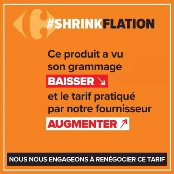 Shrinkflation Carrefour