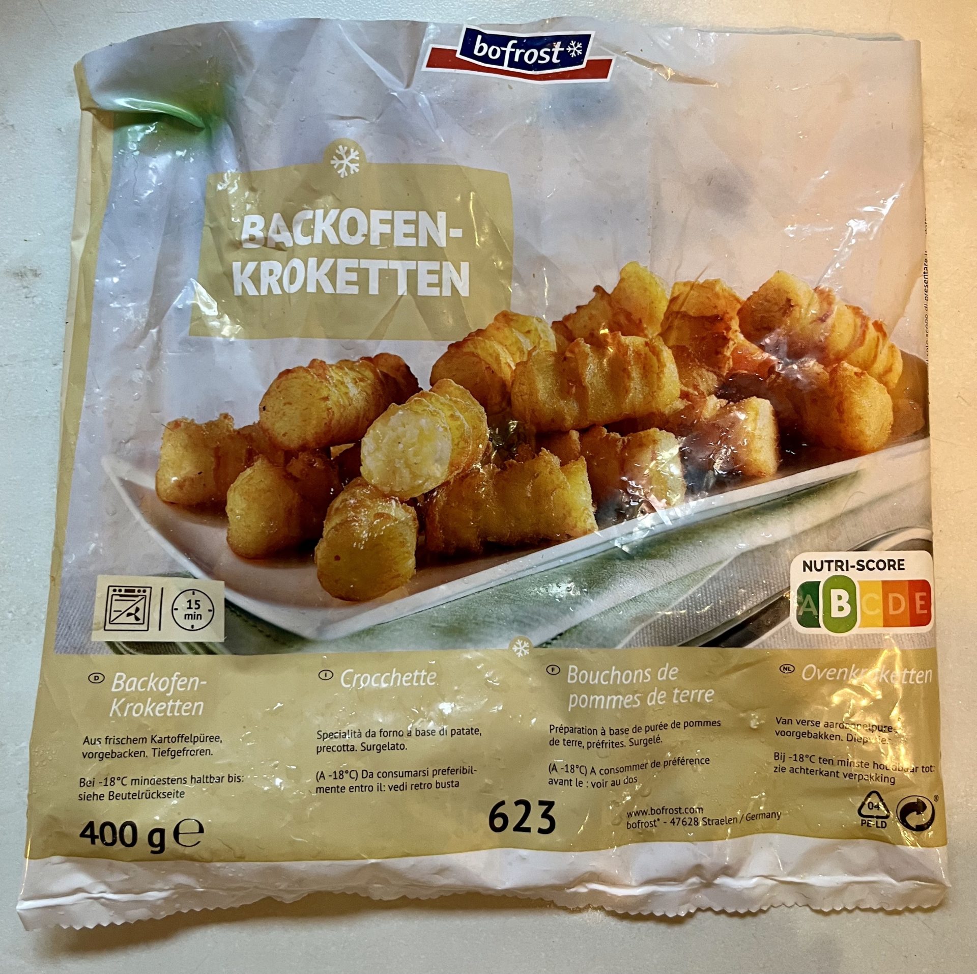Crocchette di patate Bofrost con Nutri-Score