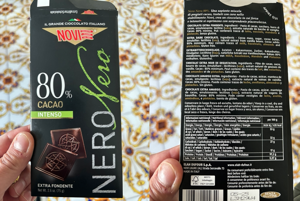 Nero Nero Novi cioccolato fondente
