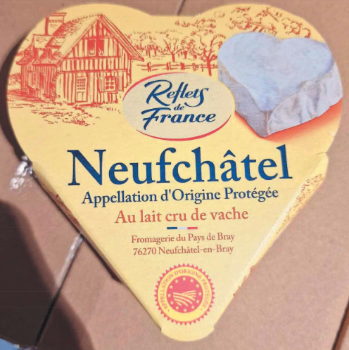 Neufchatel DOP Reflets de France richiamo 10.04.2024