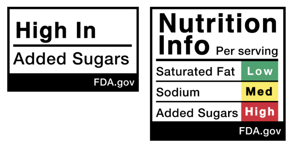 Etichette nutrizionali fronte pacco USA FDA