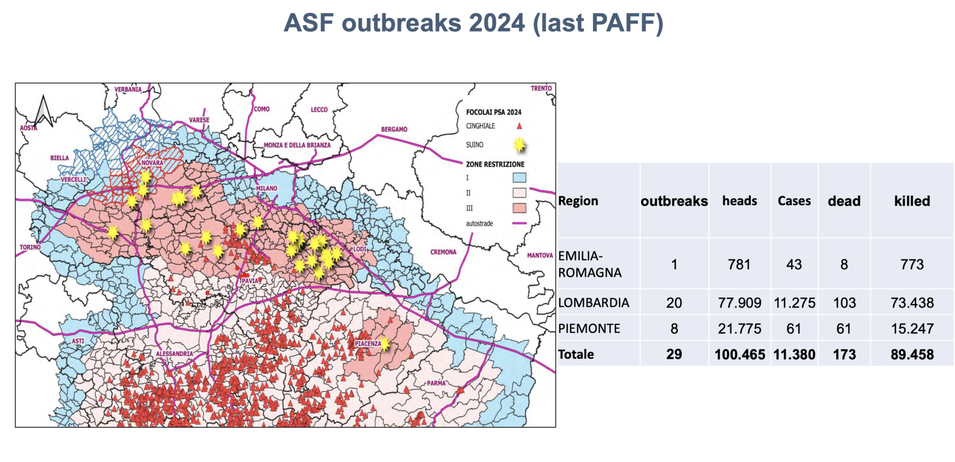 peste suina 23 settembre 2024 