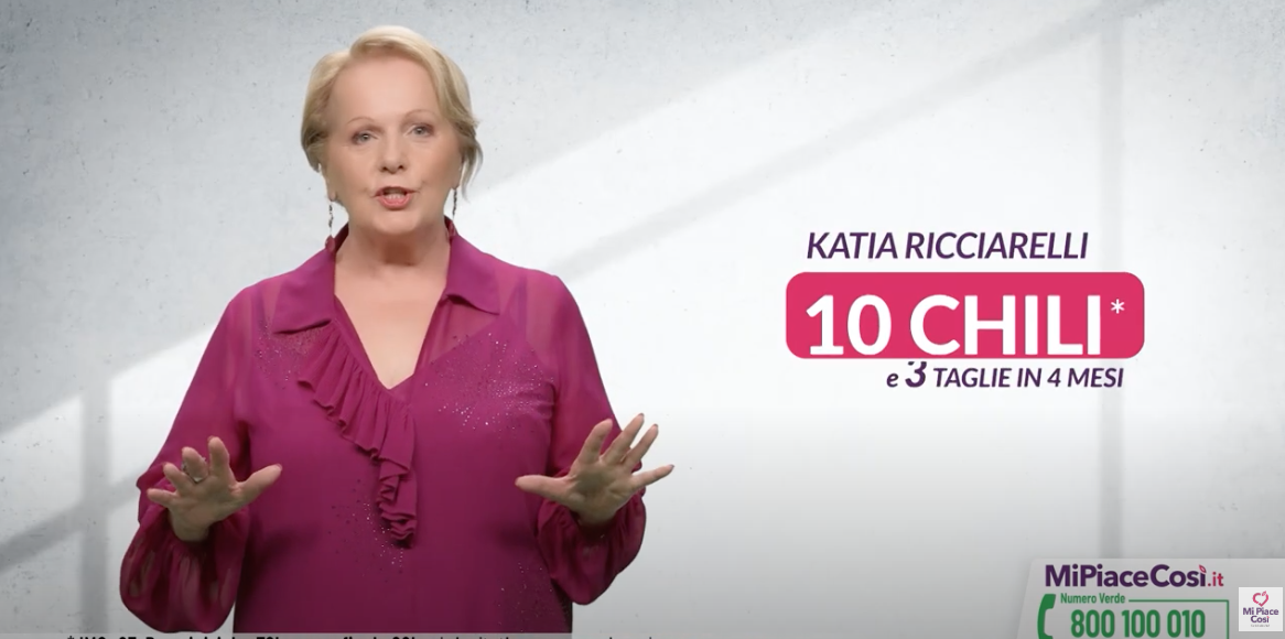 katia ricciarelli mi piace cosi spot pubblicita 2024