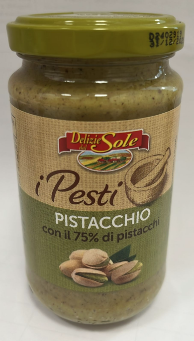 Pesto di pistacchio Delizie dal Sole Eurospin richiamo 19.08.2025