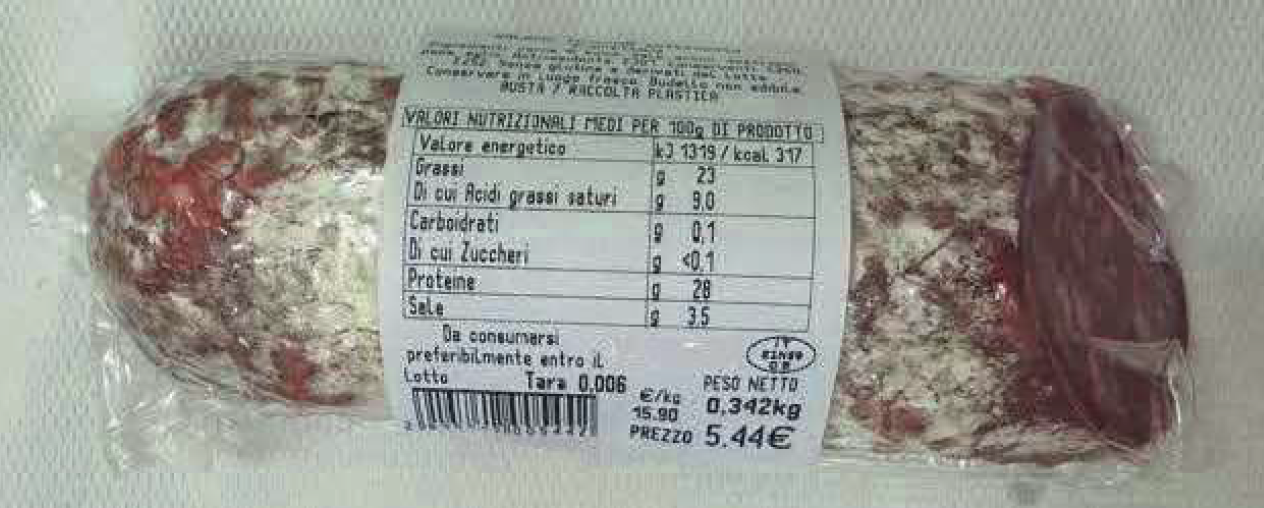 Salame toscano Bontà Toscane richiamo 19.08.2025