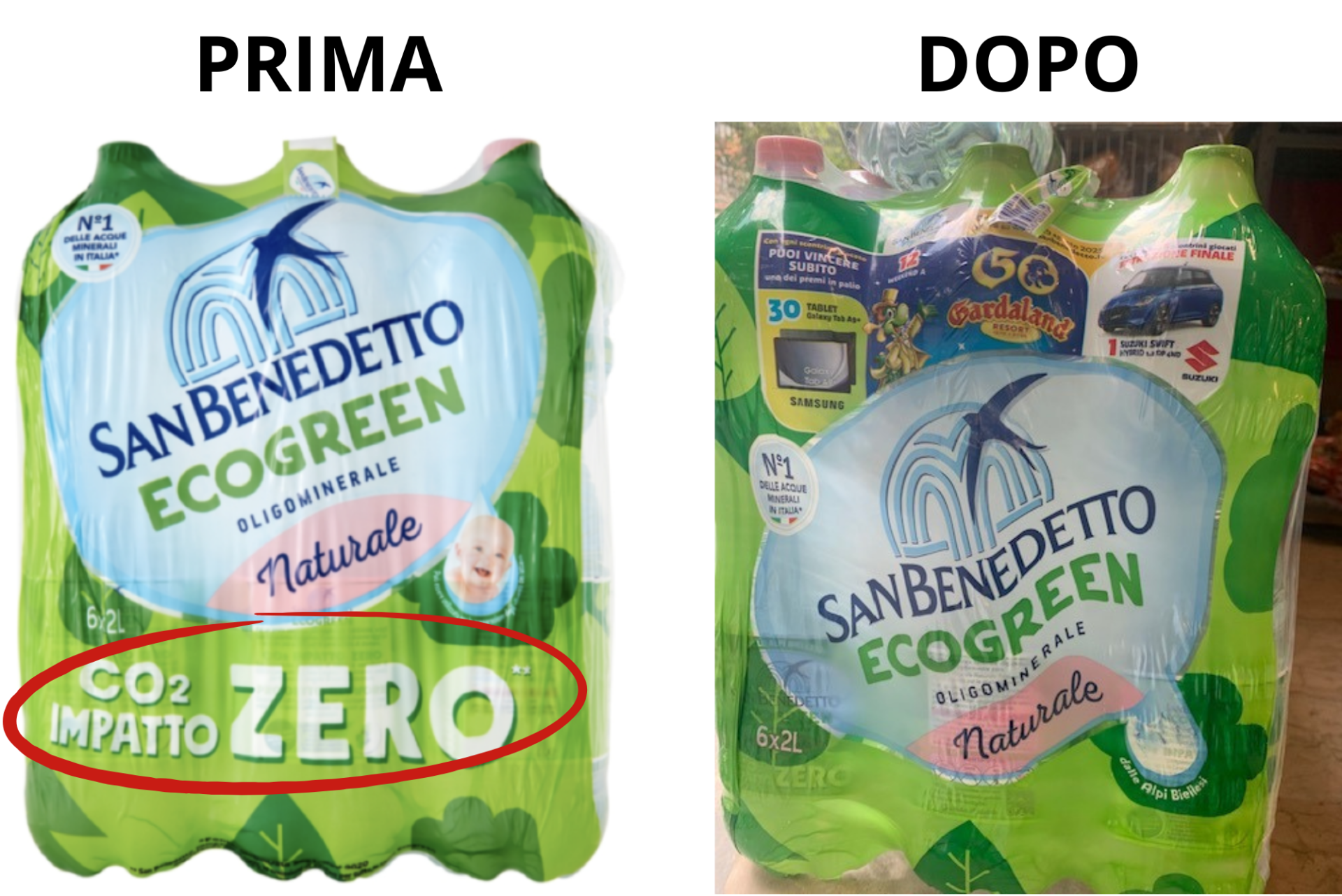San Benedetto Ecogreen prima e dopo