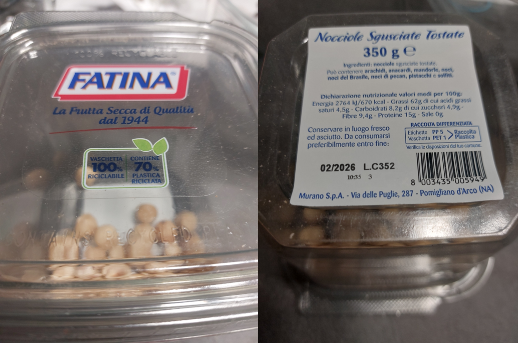 Nocciole sgusciate tostate Fatina lettera 01.11.2025