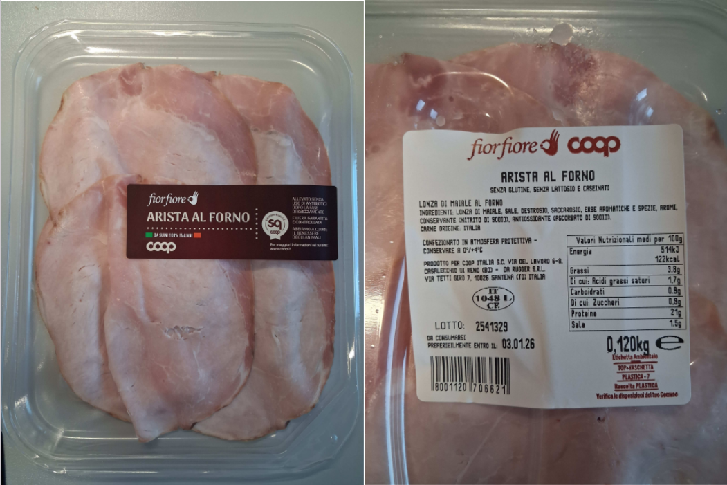Arista al forno Fior Fiore Coop richiamo 20.12.2025