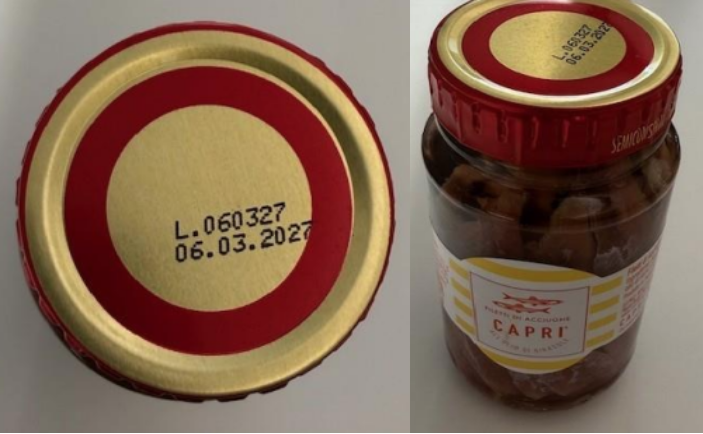 Filetti di acciughe Capri richiamo 02.12.2025