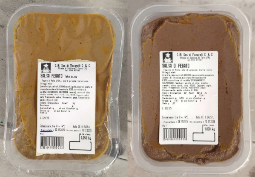Salsa di fegato CIR Sas richiamo 04.12.2025