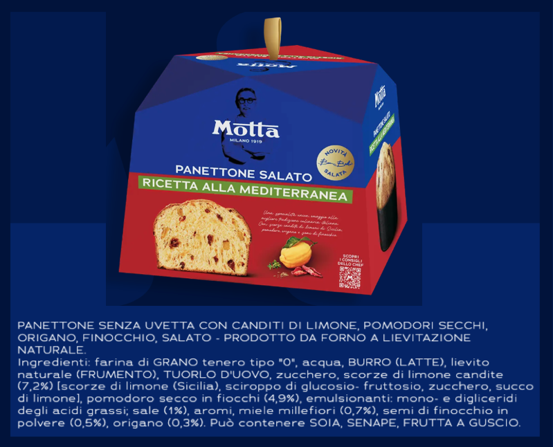 motta panettone salato ricetta alla mediterranea 2025 ingredienti