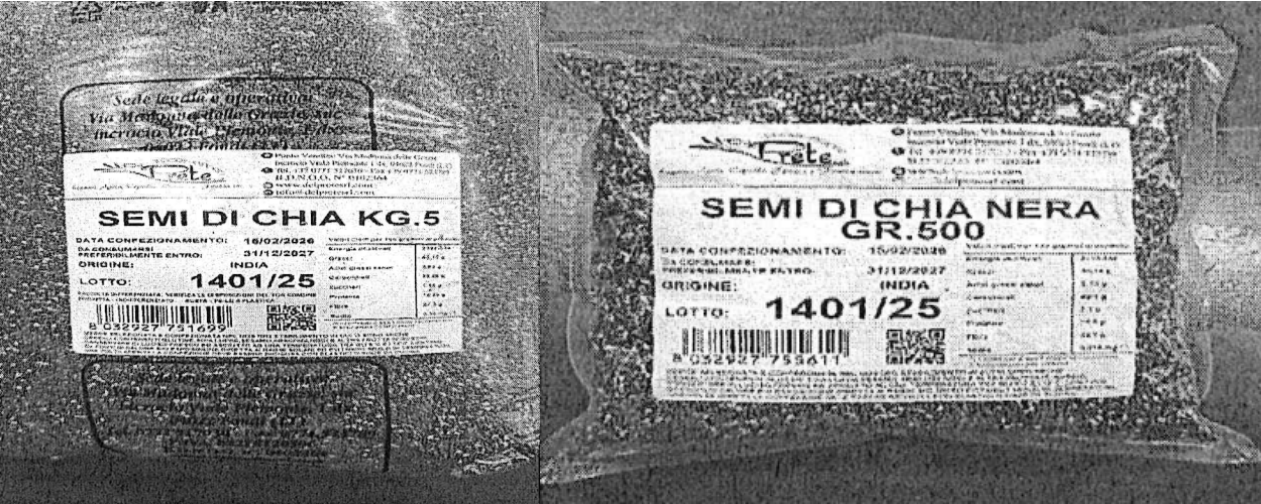 Semi di chia Del Prete richiamo 23.03.2026