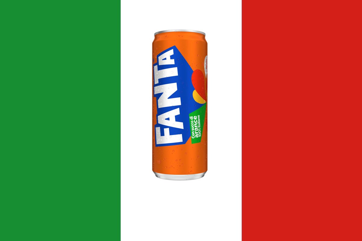 bandiera italia fanta coca cola bibite aranciata