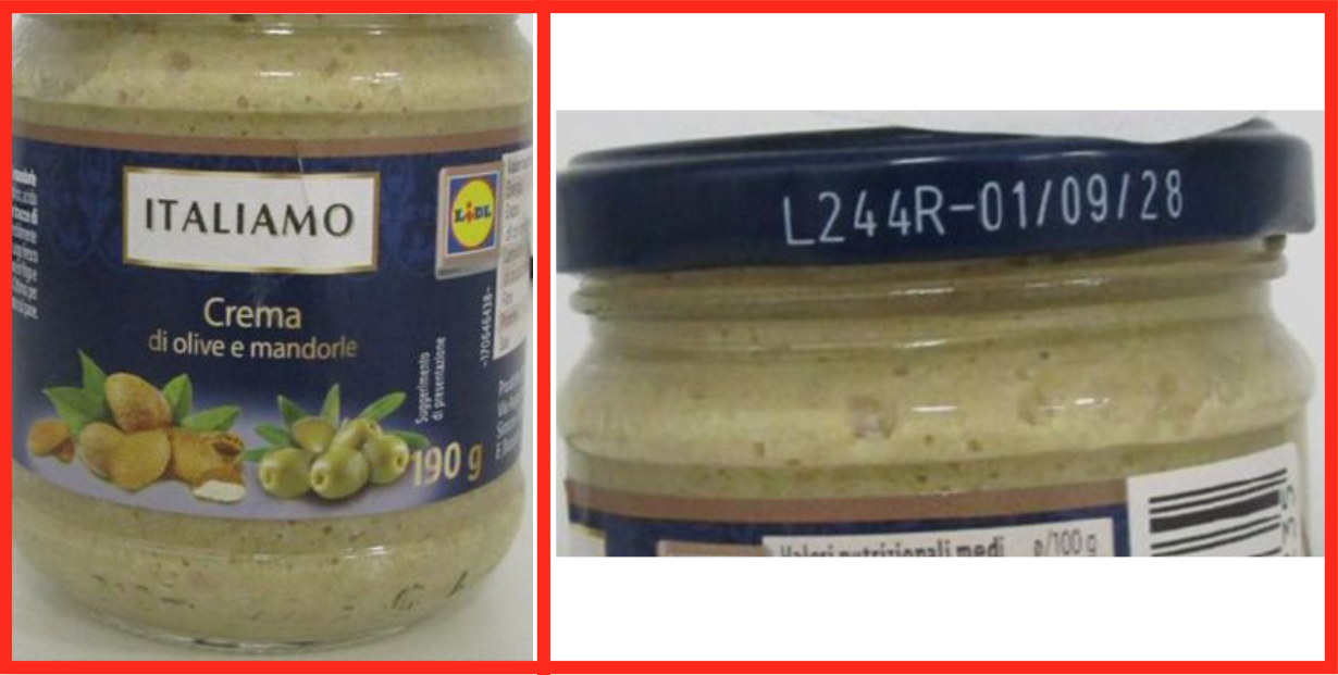 italiamo crema di olive e mandorle lidl richiamo 2026.05