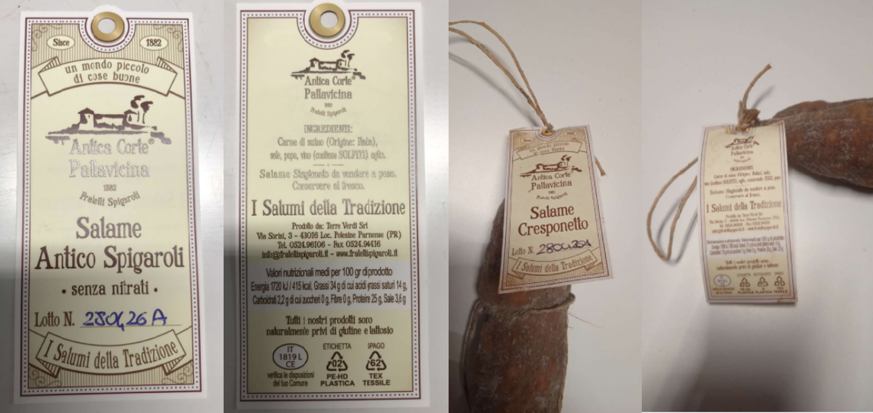 Salami Antico Spigaroli - Cresponetto Antica Corte Pallavicina Fratelli Spigaroli richiamo 13.07.2026