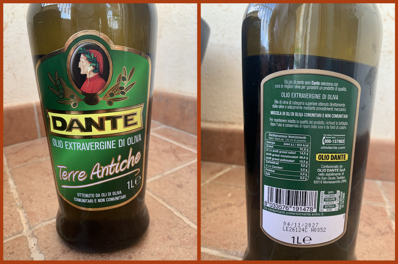 olio dante extravergine di oliva 2026