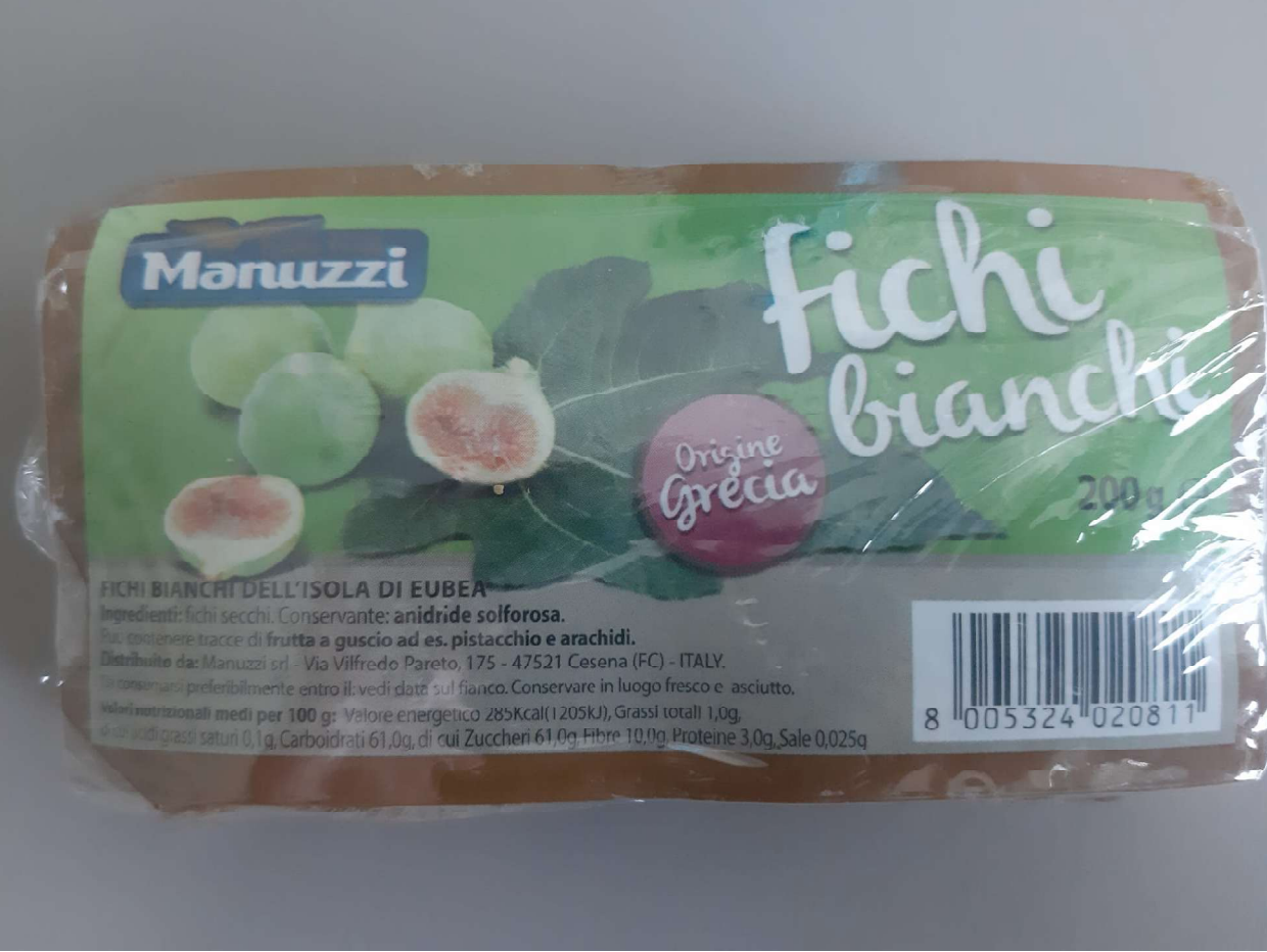 Fichi secchi bianchi Manuzzi richiamo 12.08.2026