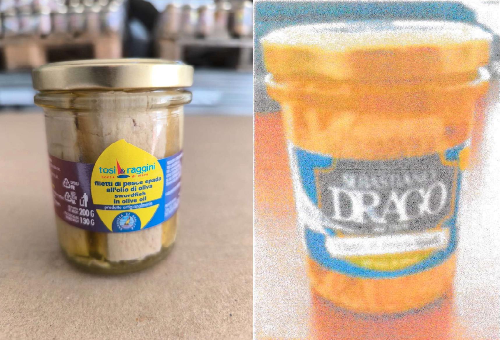 Filetti di pesce spada in olio di oliva Tosi & Raggini - Sebastiano Drago richiamo 08.2026