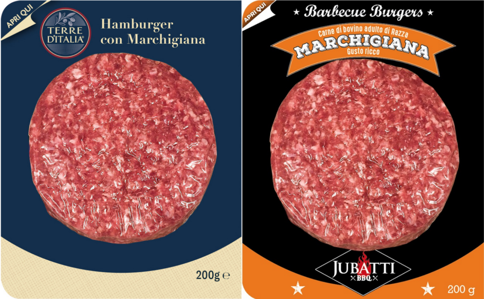 Hamburger di bovino razza Marchigiana Jubatti BBQ - Terre d'Italia richiamo 06.08.2026
