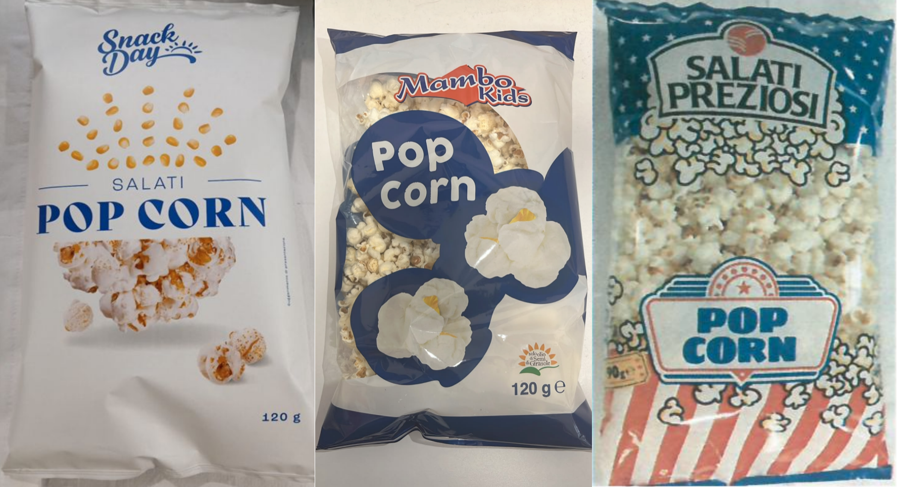 Popcorn Snack Day Lidl - Mambo Kids Eurospin - Salati Preziosi richiamo 08.2026