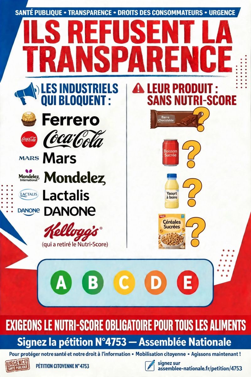 Petizione Francia Nutri Score