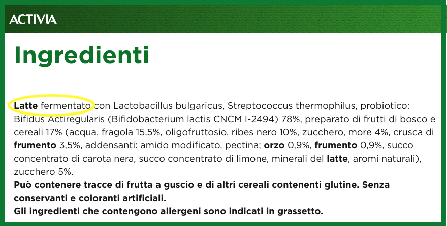 activia latte fermentato luglio 2026 sito danone