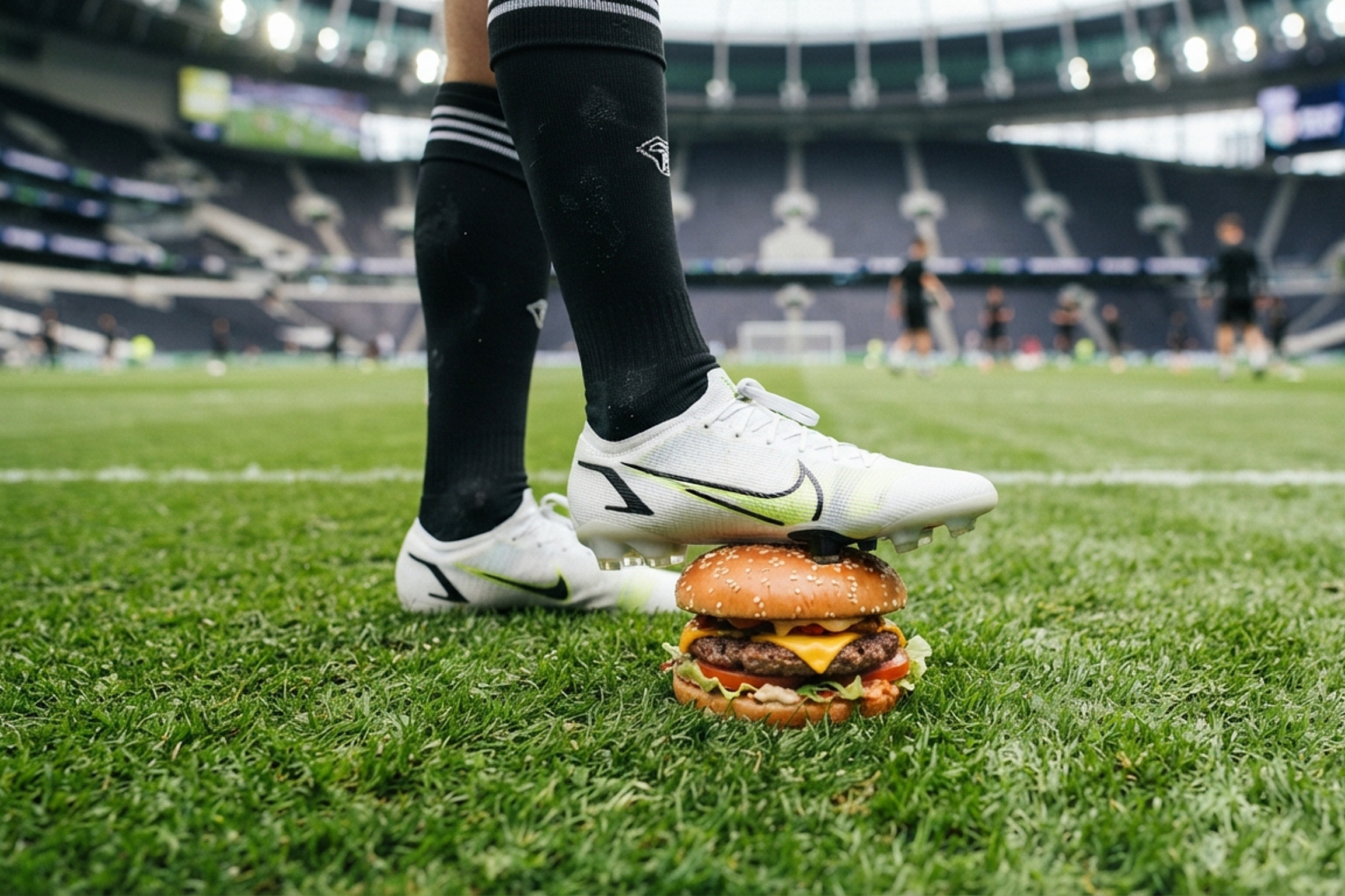calcio sport hamburger junk food cibo spazzatura Depositphotos_908304854_XL