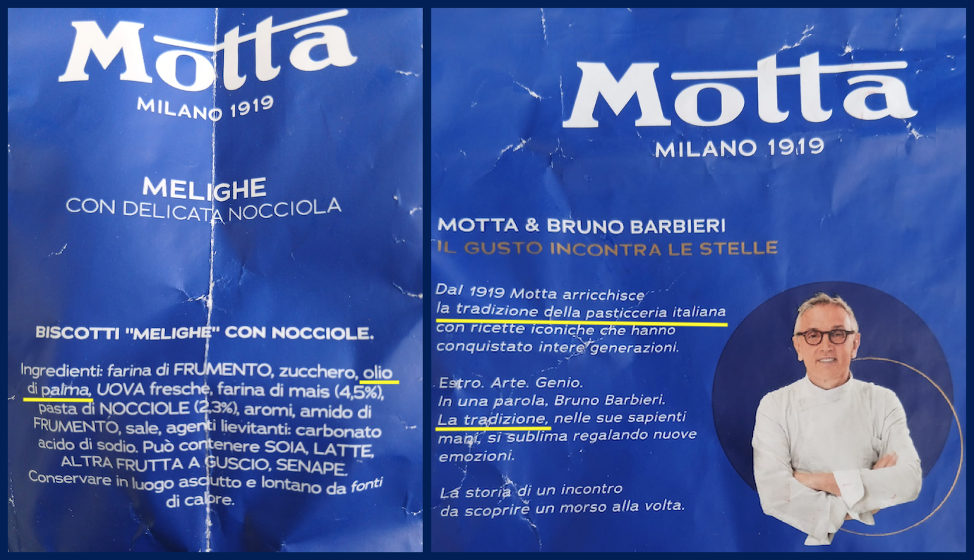 motta etichetta melighe bruno barbieri biscotti lettera
