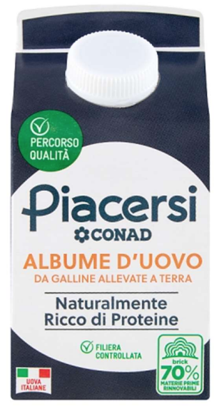 Albume d'uovo Conad Piacersi richiamo 14.10.2026